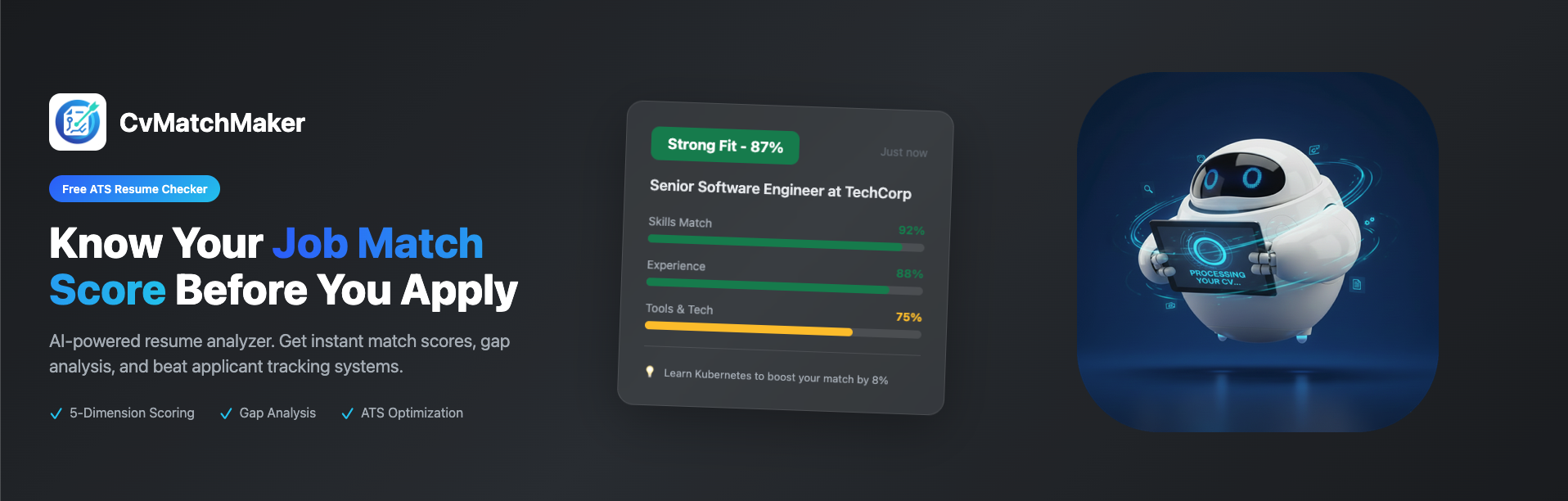 AI Job Match Analyzer - Know Your Fit Before You Apply - CvMatchMaker
